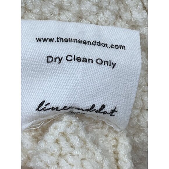 Line & Dot Billy Long Cable Knit Sweater Dress L White Winter‎ Anthropologie - Picture 4 of 8